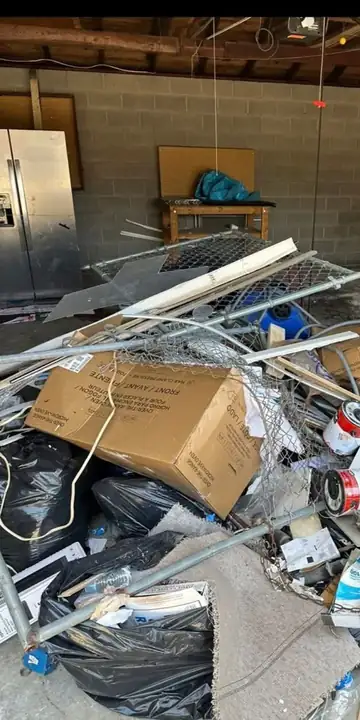 Before junk removal — cluttered space in the Concord, NC area cleared by AJC Junk Removal (#01)